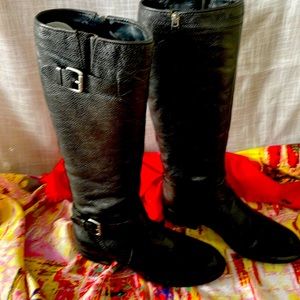 FRANCO SARTO BLACK LEATHER BOOTS
